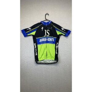 Voler Cycling Jersey Mens Small Green Blue Full Zip Specialized Jacobson-Schutte